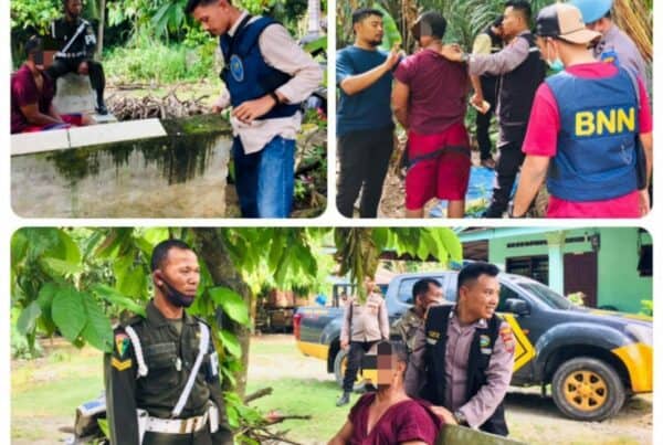 Hasil Penindakan terhadap Pelaku Penyalahgunaan dan Peredaran Gelap Narkoba Gerebek Kampung Narkoba (GKN) di Wilkum Polres Langkat.