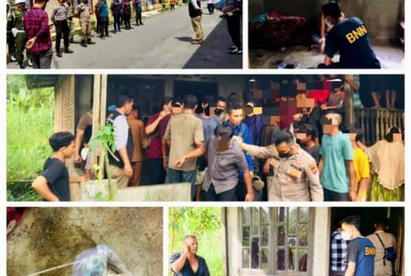 Hasil Penindakan terhadap Pelaku Penyalahgunaan dan Peredaran Gelap Narkoba Gerebek Kampung Narkoba (GKN) di Wilkum Polres Langkat.