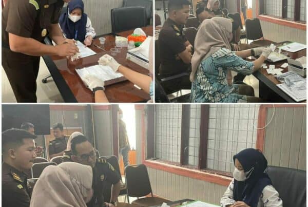 Kegiatan  Pelaksanaan pemeriksaan urine terhadap Pegawai  Cabang Kejaksaan Negeri Langkat